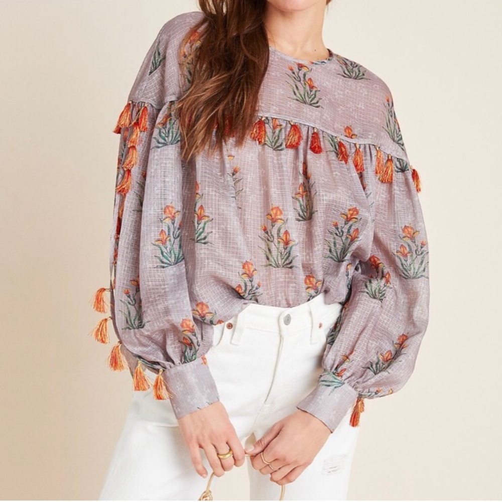 NWT Sachin & Babi for Anthropologie blouse tassels